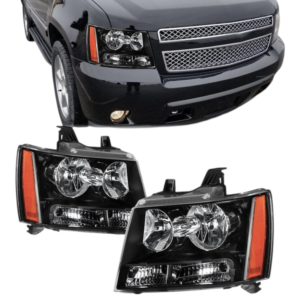 Faros Delanteros Chevrolet Tahoe 5.3 2007 - 2013 Fondo Negro RAG
