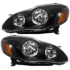 Faros Delanteros Toyota Corolla New Sensation 03 - 08 BLACK RAG