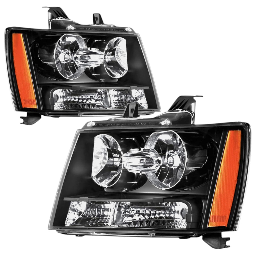 Faros Delanteros Chevrolet Tahoe 5.3 2007 - 2013 Fondo Negro RAG