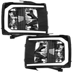 Faros Delanteros Silverado 5.3 Fondo Negro LED 2007 - 2014 RAG