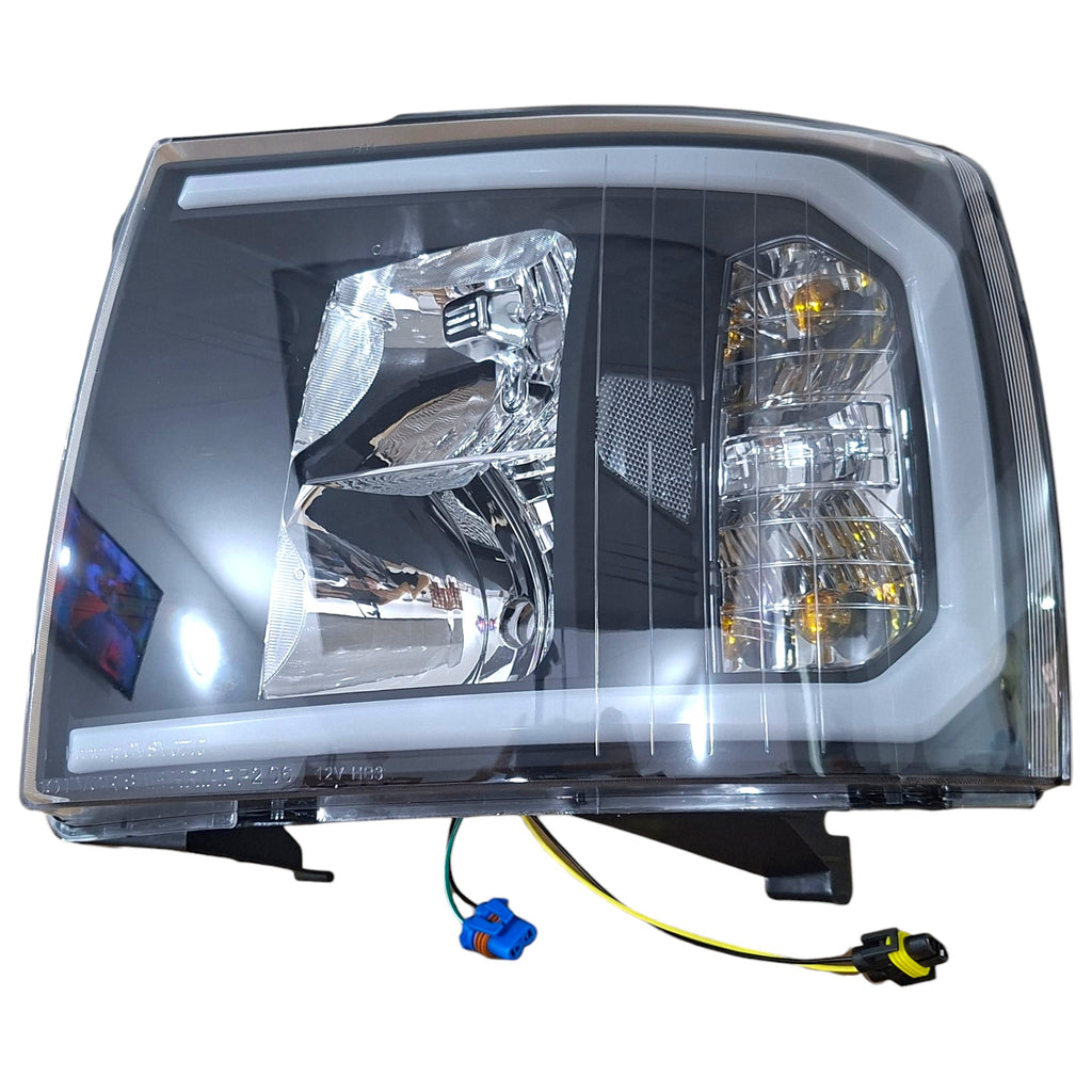 Faros Delanteros Silverado 5.3 Fondo Negro LED 2007 - 2014 RAG