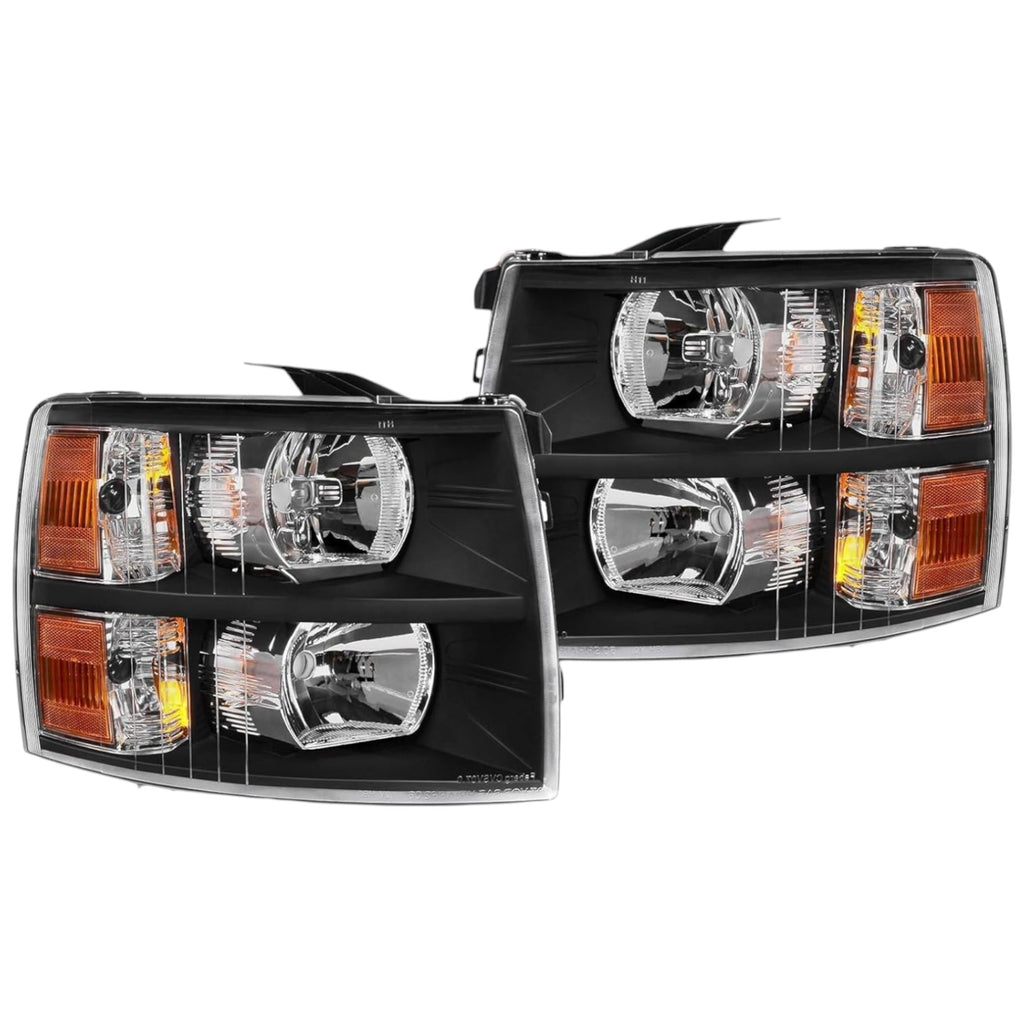 Faros Delanteros Silverado Rey Camión BLACK 5.3 07 - 14 RAG
