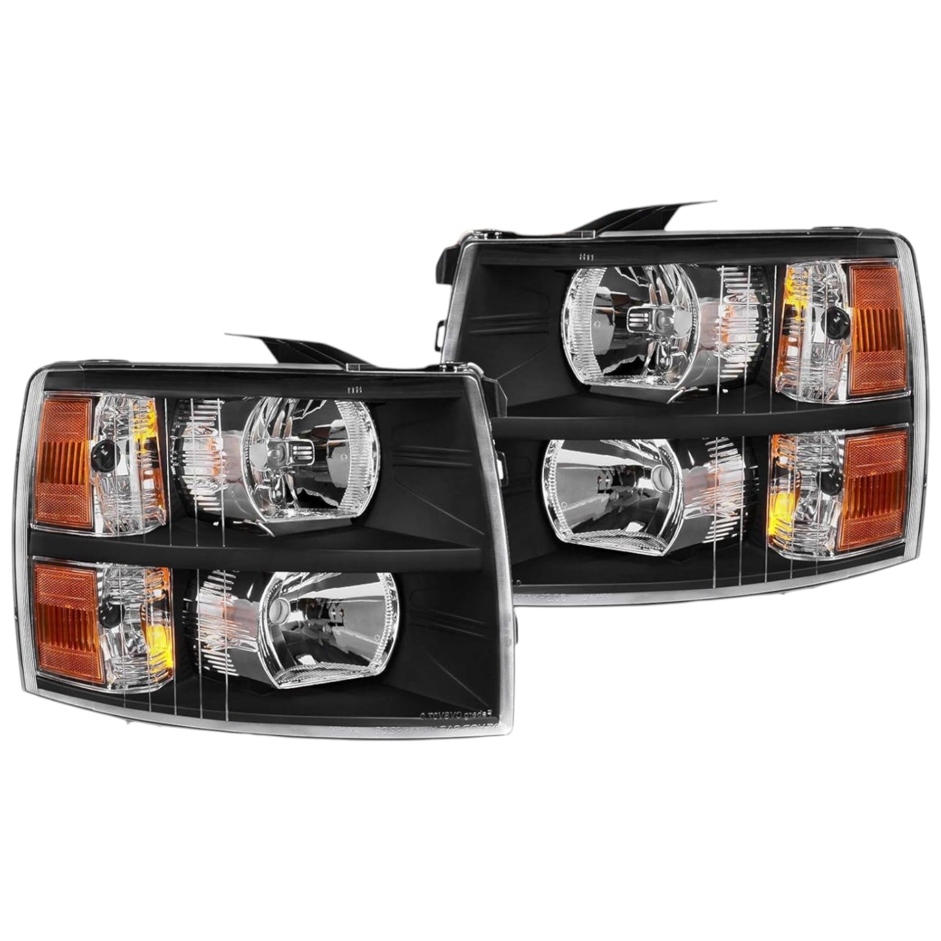 Faros Delanteros Silverado Rey Camión BLACK 5.3 07 - 14 RAG